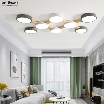 Modernių lubų liustra miegamojo kambarį LED lubų šviesos valgomasis šviesos butas lubų lempa villa 220V apšvietimas