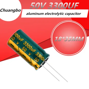 5vnt/daug Higt kokybės 50V3300UF 50V 3300UF 18*35 low ESR/varža aukšto dažnio aliuminio elektrolitinių kondensatorių