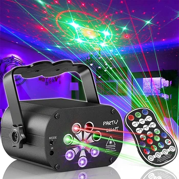 RGB Scenos Šviesos diodų (LED) Diskoteka Šviesos Lazerio DJ Projektorius Lempos USB Įkrovimo UV Strobe Efektas naktinis klubas Vestuvių Šventės atributas Lempos