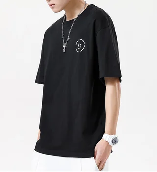 W1009 trumparankoviai marškinėliai vyriški vasaros nauja, t-shirt prarasti atsitiktinis viršų pusė rankovėmis vyriški dugno marškinėliai