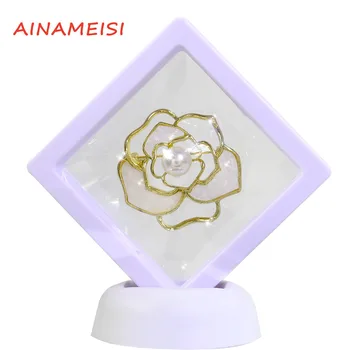 AINAMEISI Nauja Supakuota Elegantiškas Metalo Pin Moterų Mados Dizaineris Camellia Perlų Sagė Dovanų Papuošalai 2021