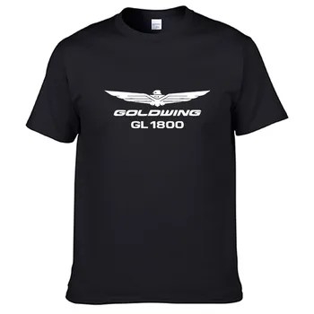 2022 Karšto Klasikinio GL Goldwing 1800 Moto T-Shirt Vyrai Vasarą 100% Medvilnės, Juoda Tees Vyrų Naujausias Populiariausių Normalus Tee Marškinėliai