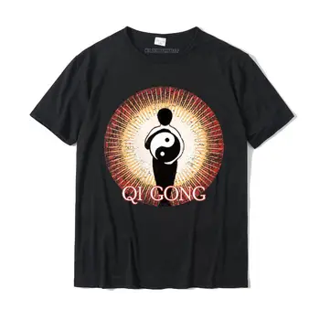 Moteriški Qi Gong Yin Yang Energijos Meditacija Chi, O-Kaklo T-Shirt Camisas Didmeninė Atsitiktinis Tshirts Medvilnės Suaugusiųjų Viršūnes Tees Atsitiktinis