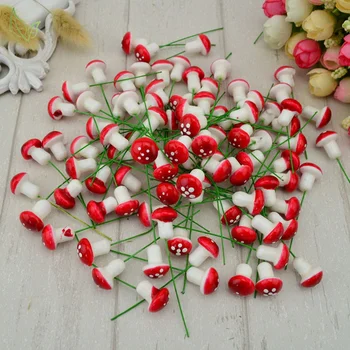 10 Vienetų Mini Putų Grybų Dirbtinių Augalų, Gėlių, Vestuvių Grybų Apdaila 