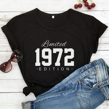 tik 1972 m. leidimas marškinėlius juokinga moterų trumpomis rankovėmis grafinis gimtadienio marškinėliai