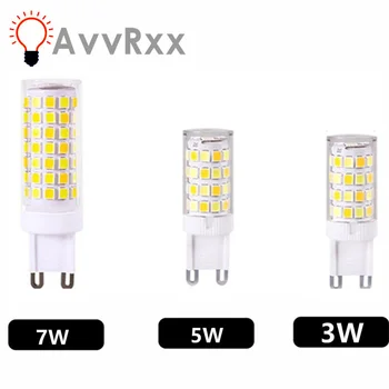 AvvRxx 3W LED Lemputė 5W 7W G9 Šviesos Pritemdomi AC 220V Lempa SMD2835 Dėmesio Liustra Apšvietimo Pakeisti Halogeninės Lempos