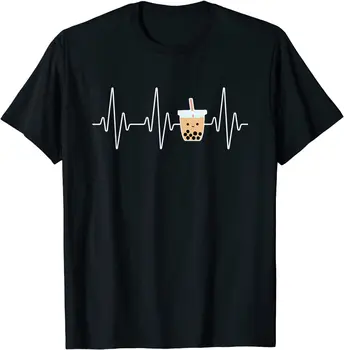 Mielas Širdies Burbulas Arbatos Boba Atkarpa, Pienas, Arbata Kawaii Dovanų Idėja T-Shirt