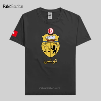 Tunisas-Tuniso vyrų t marškinėliai, megztiniai tautos 100% medvilnės marškinėlius sporto drabužių viršūnes šalies sporto TUN arabų Tunisie