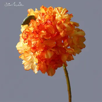 SunMade Retro Džiovinti-Ieško Hydrangea Filialas Šilko Dirbtinės Gėlės Vestuvių Flores Kambarį Apdaila Rudenį Decore