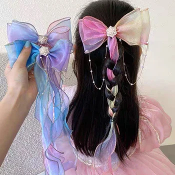 Vaikų Plaukų Aksesuarai Pearl Kutai Lankai Juostelės Pintų plaukų segtukai Vaikai Šukuosena Vasarą Merginos Princesė plaukų segtukai Žiburių