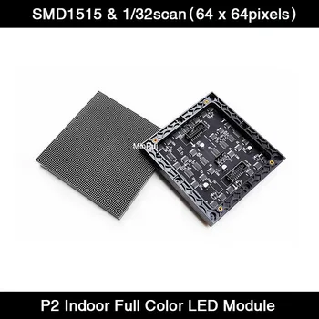P2 Patalpų Spalvotas LED Ekranas, Lenta HUB75E - 128mmx128mm - 64x64 Pikselių 1/32Scan SMD RGB Modulis centralei Matricos