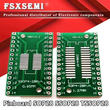 5vnt Pinboard SOP28 SSOP28 TSSOP28 į DIP28 Adapteris Keitiklis PCB Perdavimo Valdybos 0,65 MM 1.27 MM PCB plokštę