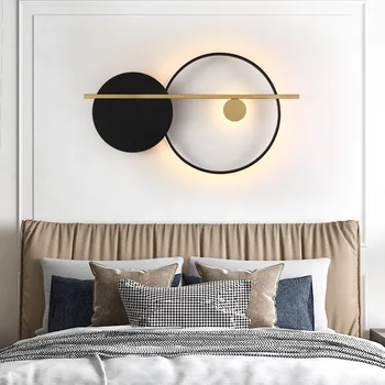 2021 New Nordic minimalistinis miegamasis naktiniai staleliai, lempa kambarį fono sienos lempos dizaineris asmenybės sienos šviesos