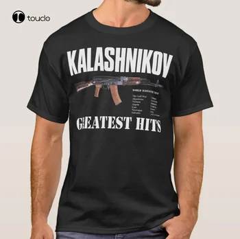 Rusijos Kariuomenė, Kalašnikovas Ak-47 Šautuvas Greatest Hits T-Shirt. Vasaros Medvilnės trumpomis Rankovėmis O-Neck T Shirt Mens Naujas S-5Xl