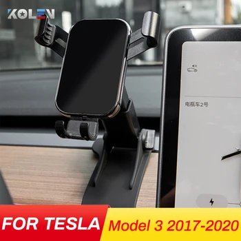 Automobilio, Mobiliojo Telefono Laikiklis, Skirtas Tesla Modelis 3 Modelis Y 2017-2020 GPS Svorio Stovėti Oro Angos Tvirtinimo elementai Navigacijos Laikiklis Priedai