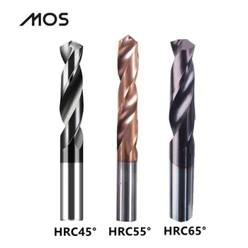 MOS Volframo Karbido Grąžtas 1mm - 20mm HRC45° HRC55° HRC65° Twist Drill Bit CNC Tekinimo Staklėmis Grąžtas Metalo Įrankiai