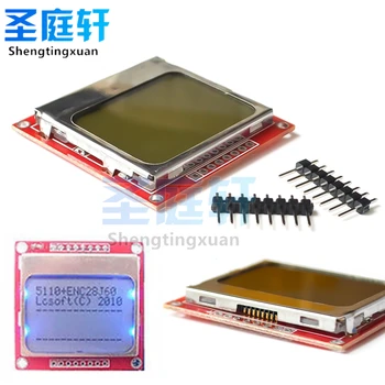 Smart Elektronika LCD Modulis, White Backlight Ekranas, PCB Plokštę, 84x48, 84x84, Ekranas Arduino 