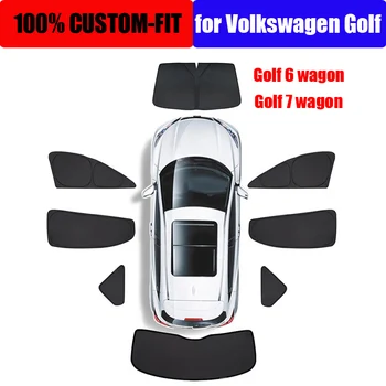 Volkswagen VW Golf 7 6 Variantas prekinis, galinis Stiklo skėtį nuo saulės, Automobilio Priekinio Galinio Šoninio Lango Saulė Pavėsyje, Stoglangis Aklas Privatumo apsaugos nuo Saulės