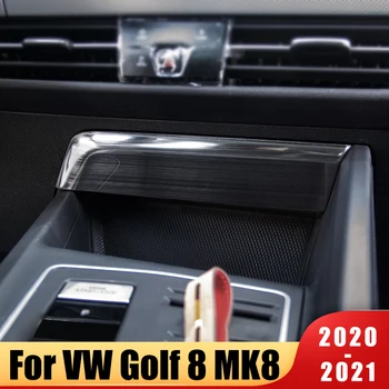 Priekiniai Centrinės Kontrolės USB Prievado Apsaugos nuo Dulkių Dangtelis Apdaila Volkswagen VW Golf 8 MK8 2020 2021 2022 Automobilių Reikmenys Anti-kick