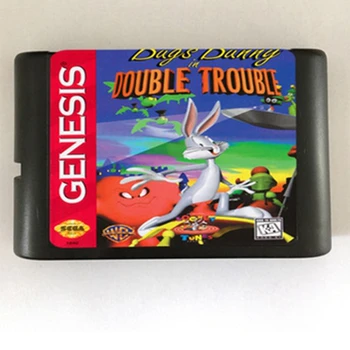 Bugs Bunny Double Trouble Žaidimas Kasetė Naujausias 16 bitų Žaidimas Kortele Sega Mega Drive / Genesis Sistema