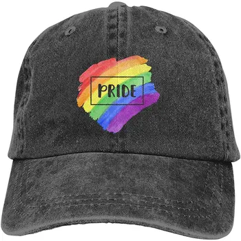 Moterų Vaivorykštė LGBT Pride Beisbolo kepuraitę Medvilnės Derliaus Plauti Nelaimę Reguliuojamas Tėtis Skrybėlę