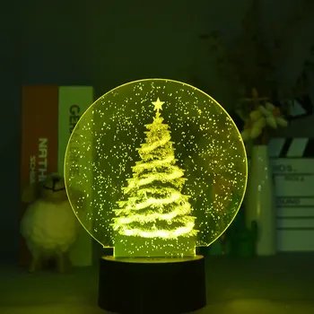 Kalėdų Eglutė 3D LED Žibintus, staliukas Vaikų Spalvinga Gimtadienio Dovana Manga LampTable Vaikai Kambario Dekoro Lempos
