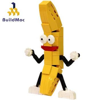 SS Juokingi Žaislai Šokių Geltonas Bananų Mini Statybiniai Blokai, Plytos Naujovė Peržiūrėti Vaisių Interaktyvus Surinkti Modelį Vaikams Dovanų