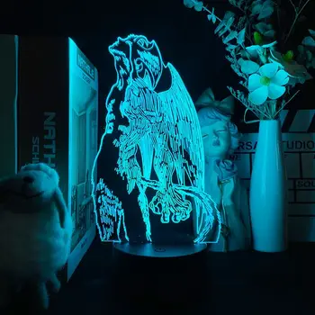 DEVILMAN crybaby 3D Iliuzija Anime Naktį Šviesos, Miegamojo Dekoro Mielas Gimtadienio Spalvinga Dovana LED Lempos Manga Vaikas Meilė Metu