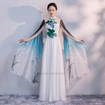 2022 ponios pagerino kinijos cheongsam sexy ilgas modelis rodo, suknelė auto show suknelių mados moterų veiklos suknelė qipao
