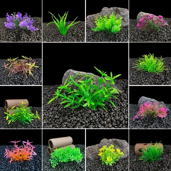 Dirbtinės Povandeninį Plastikiniai Augalai, Akvariumo Žuvų Bakas Vandens Netikrą Krūmas Žalias Vanduo Žolės Žiūrėjimo Modeliavimas Apdaila