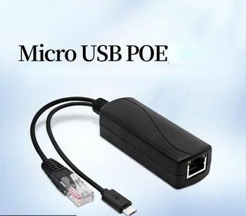 MicroUSB POE Kabelis Pasyvus Power Over Ethernet Adapterio Kabelį POE Splitter RJ45 Purkštuvas Maitinimo Modulis 48v IP Camea