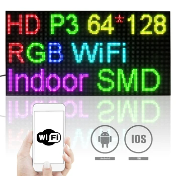 P3MM 39CM Led Reklamos Rodymo Valdybos RGB WiFi Programuojami Dinaminis Pranešimą Nešiojamų SMD Led Ekrano Skydelis Valdyba